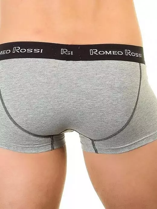 Облегающие боксеры на контрастной резинке серого цвета ROMEO ROSSI RTRR365-103